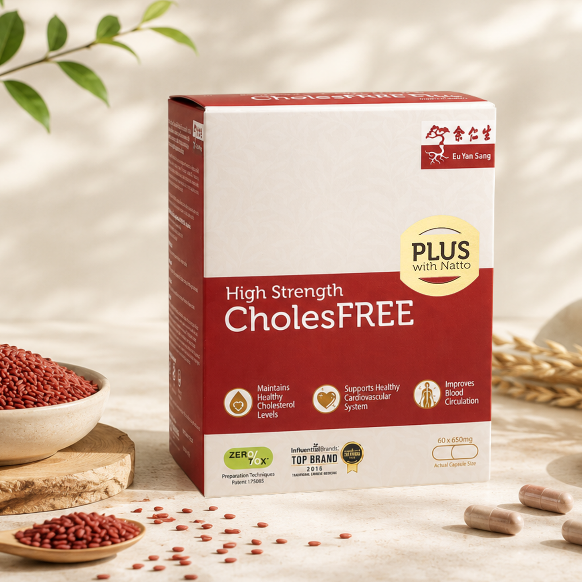 CholesFREE Red Yeast Rice with Natto — Cholesterol Support