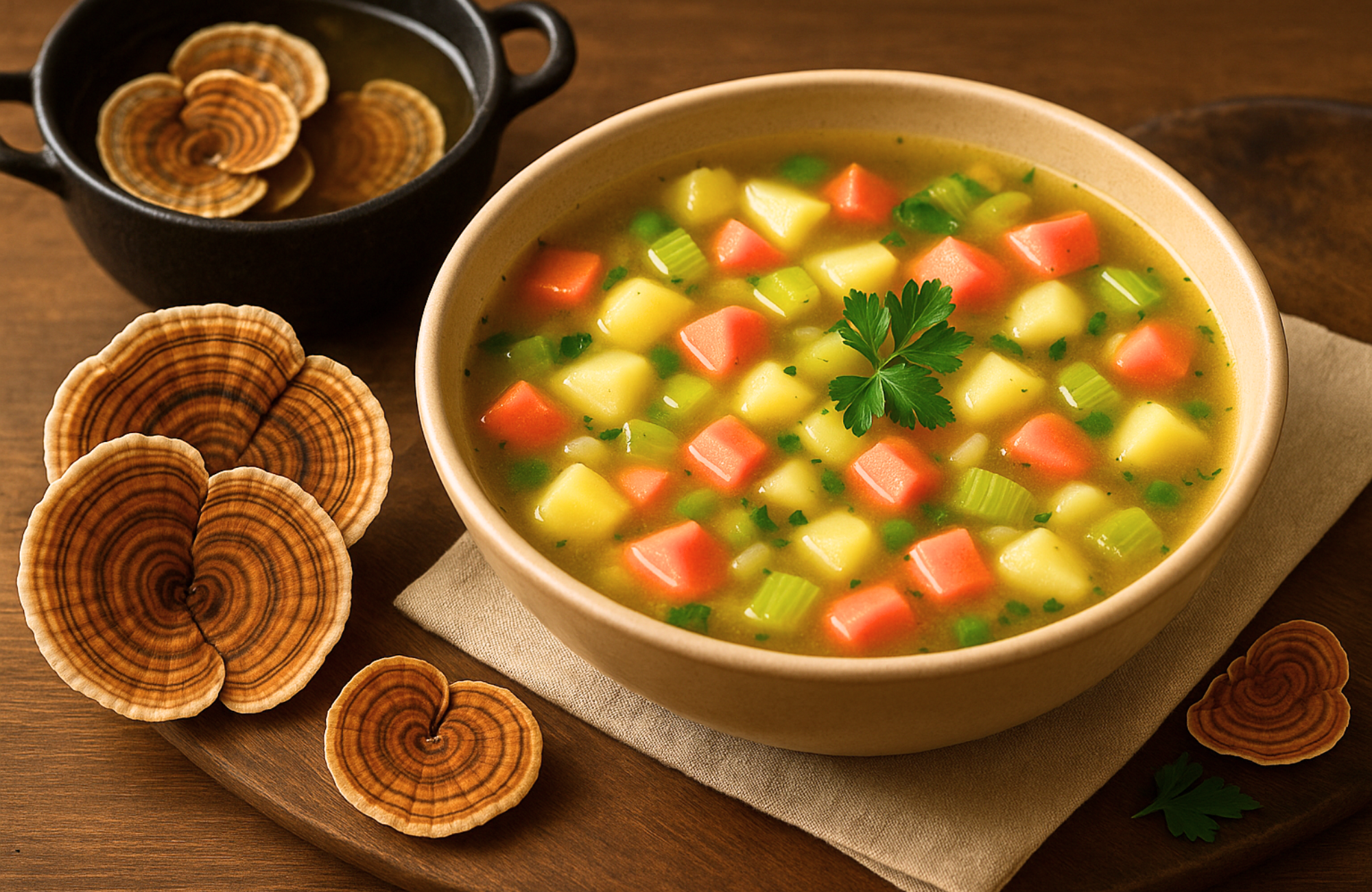 Turkey Tail Immune-Friendly Vegetable Soup