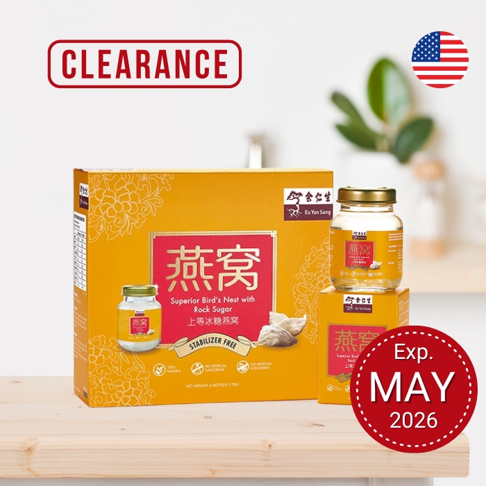 Superior Bird's Nest 6'S - Rock Sugar (上等冰糖燕窩) (U.S. Delivery Only) - Expiry May'26