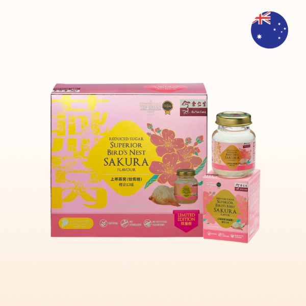 Superior Bird's Nest Sakura Flavour (Reduced Sugar) 6s - Australia Delivery Only