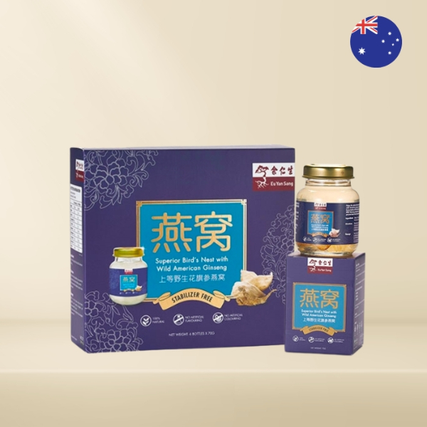 Superior Bird's Nest with Wild American Ginseng 6'S (上等野生花旗參燕窩) (Australia Delivery Only) (Expiry Mar'26)