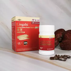 Lingzhi Cracked Spores Powder Capsules Plus (全靈芝破壁孢子粉膠囊加效) - Bottle (Expiry Aug 24)