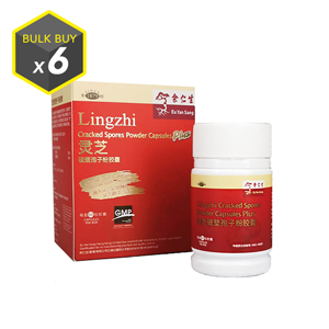 Lingzhi Cracked Spores Powder Capsules Plus (全靈芝破壁孢子粉膠囊加效 - 6瓶) - 6 Bottles